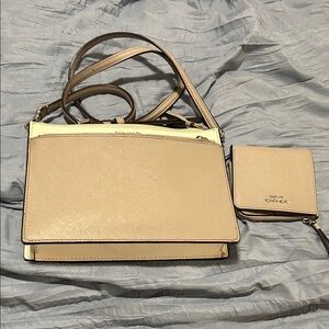 Kate Spade Gray Crossbody Bag and Wallet Set
